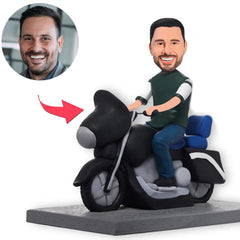 Men Riding Motorcycle Custom Bobbleheads