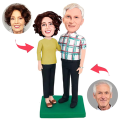Dress Formally Old Couple Custom Bobbleheads
