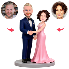 Couple Held Hands Tightly Custom Bobbleheads