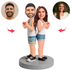 Beach Vest Couple Custom Bobbleheads