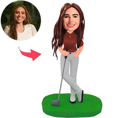 Female Golfer Custom Bobbleheads