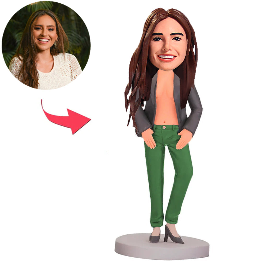 Sexy Woman Open Clothes Custom Bobbleheads