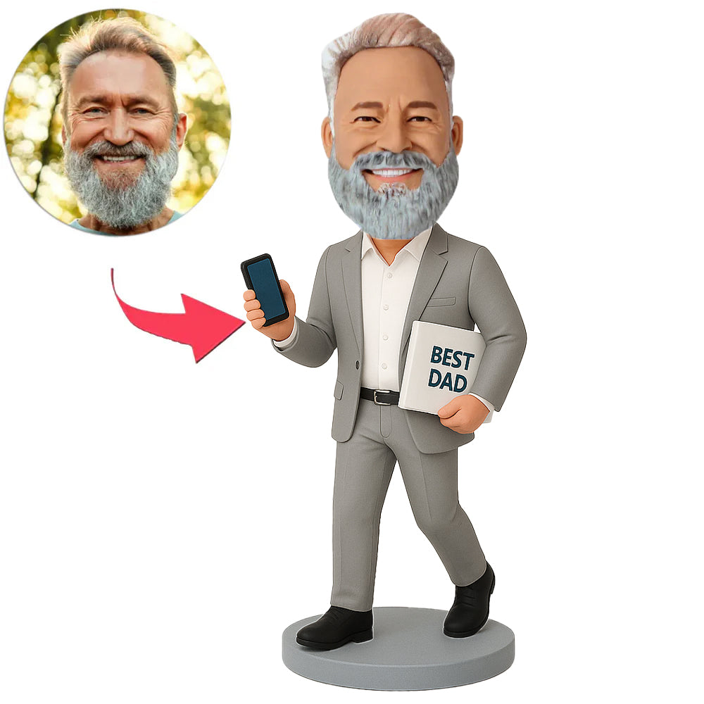 Best Dad with Phone Custom Bobbleheads