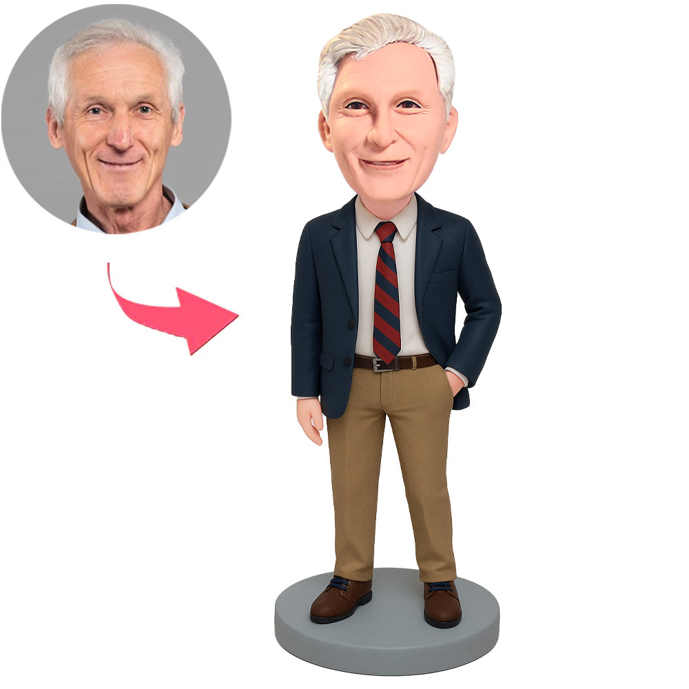 Boss in Dark Blue Suit Custom Bobbleheads