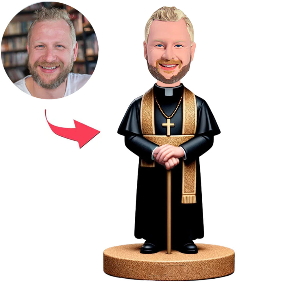 Priest with Cane Custom Bobbleheads