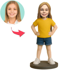 Girl with Hands on Hips Custom Bobbleheads