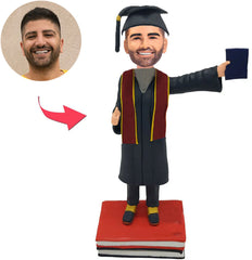 Happy Graduation Man with Diploma Custom Bobbleheads