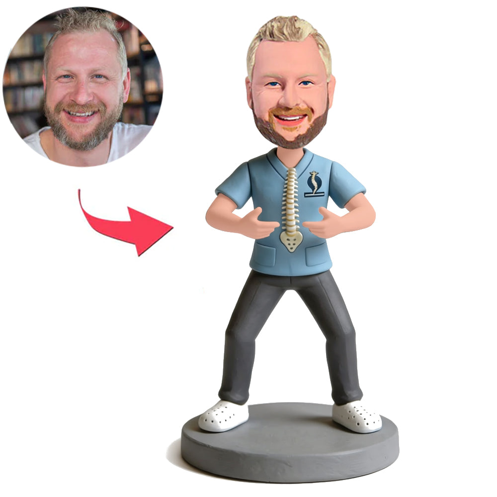 Doctor Male Chiropractor Custom Bobbleheads