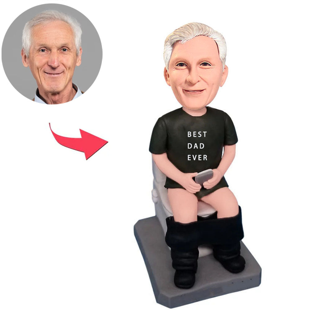 Dad Sit on Toilet Custom Bobbleheads