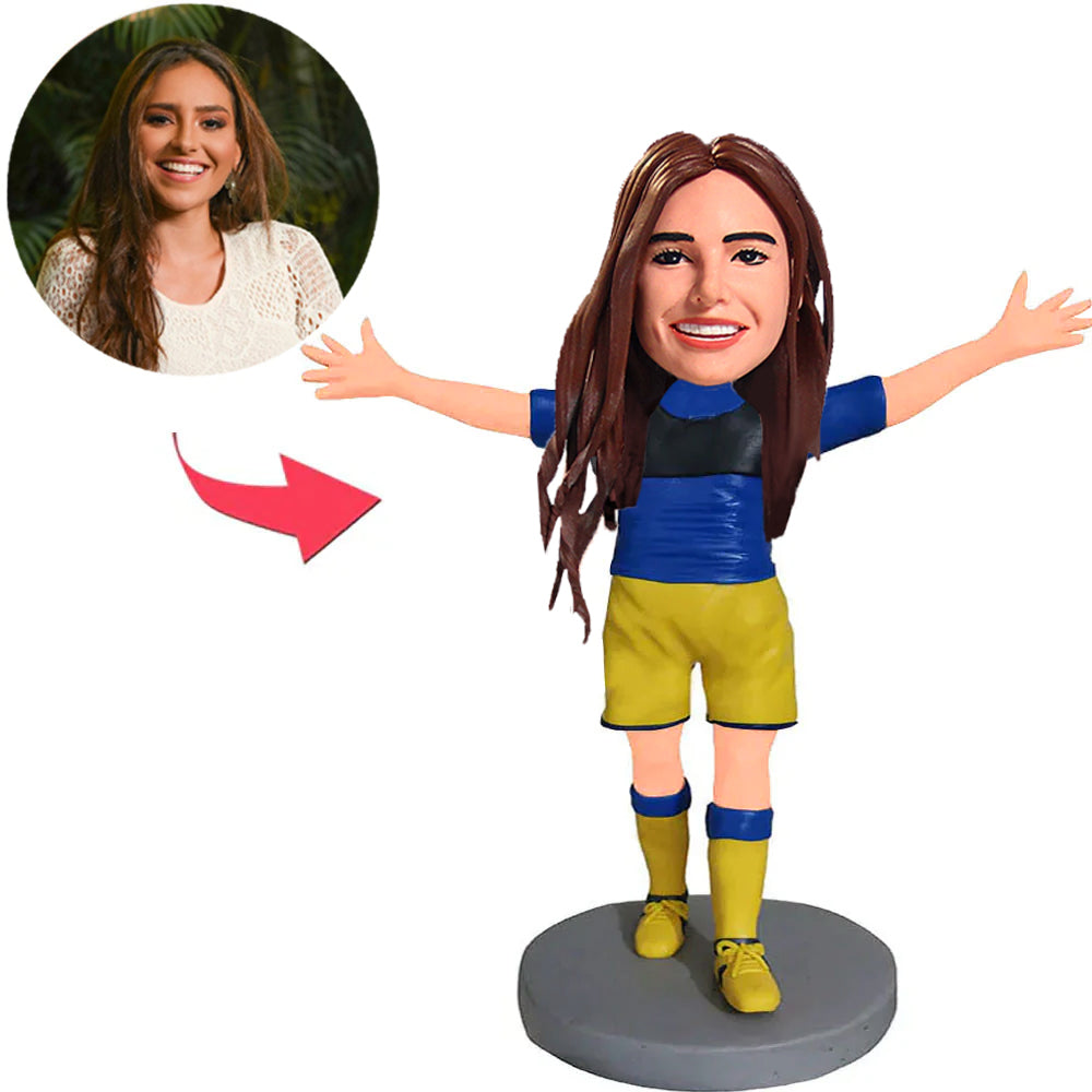 Female Soccer Athlete Custom Bobbleheads
