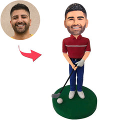 Golfer Posing Custom Bobbleheads