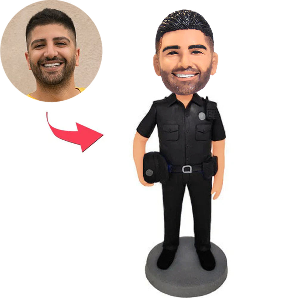 Policeman with Police Hat Custom Bobbleheads