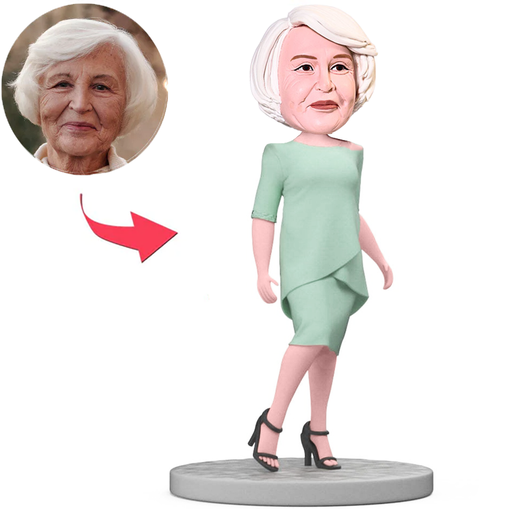 Green Suit Mom Custom Bobbleheads