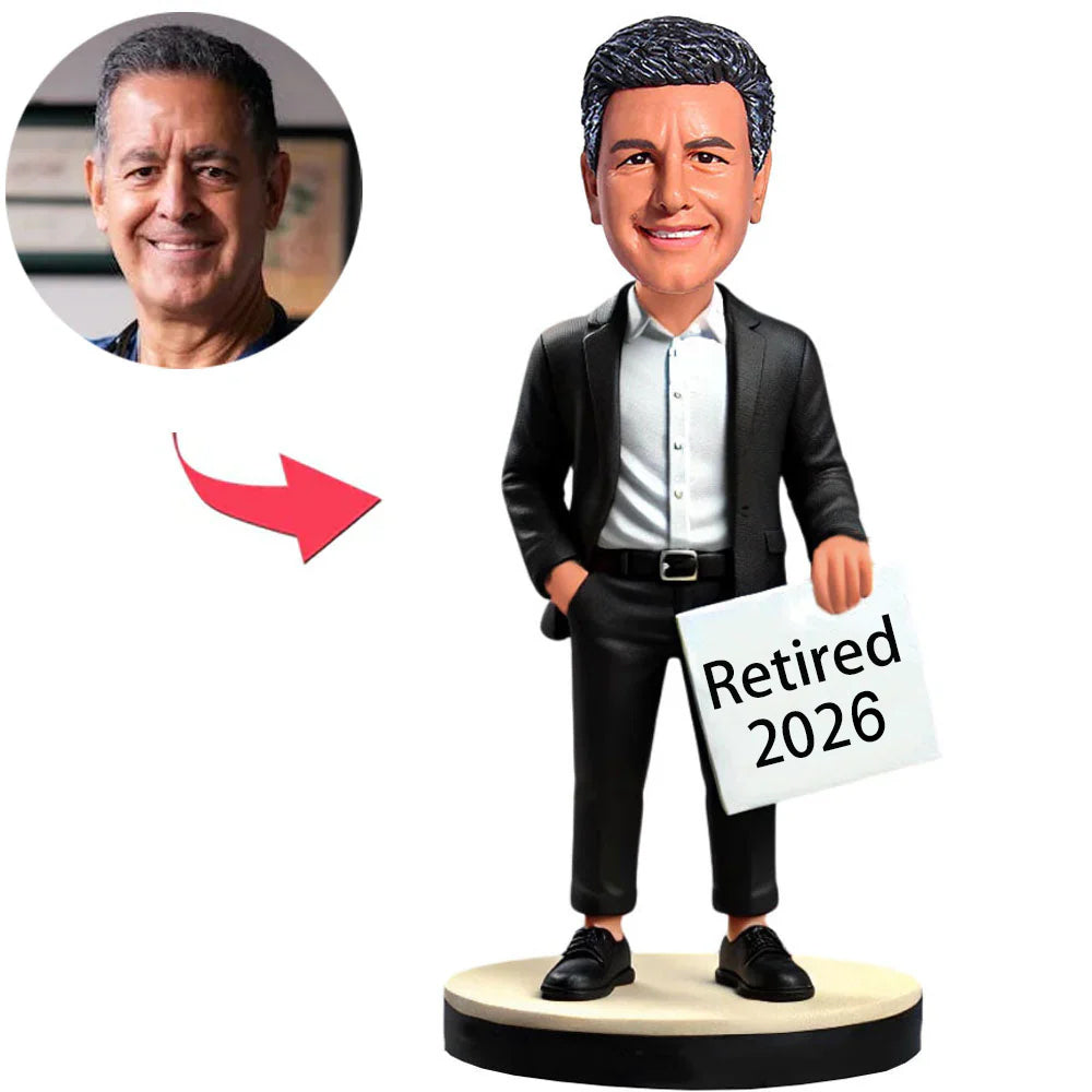Retired 2026 Cool Business Man Custom Bobbleheads