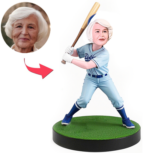 Mom Baseball Player Dodgers Custom Bobbleheads