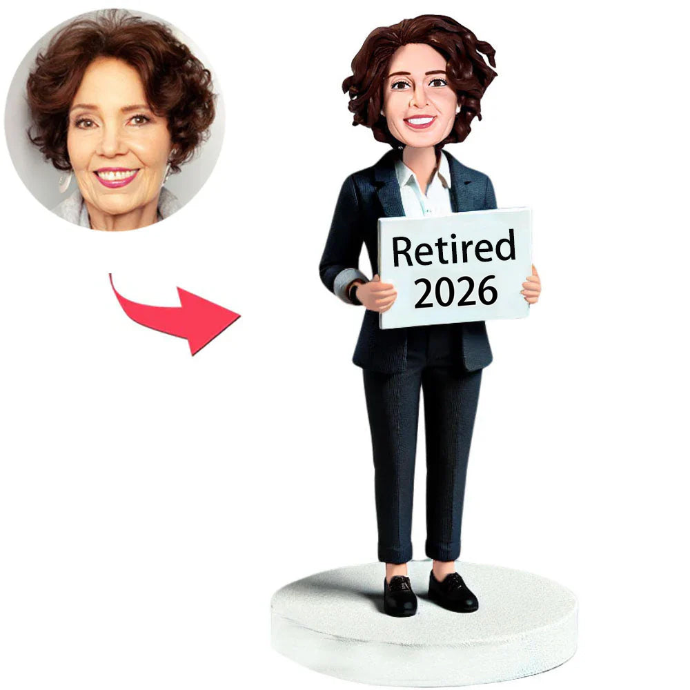 Retired 2026 Business Woman Custom Bobbleheads