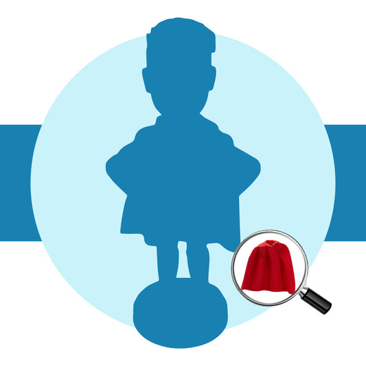 Fully Customizable 1 Person Superhero Custom Bobblehead with Red Cloak