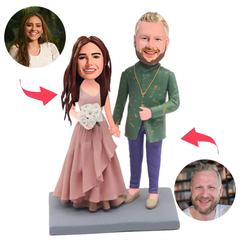 Wedding Dress Couple Custom Bobblehead