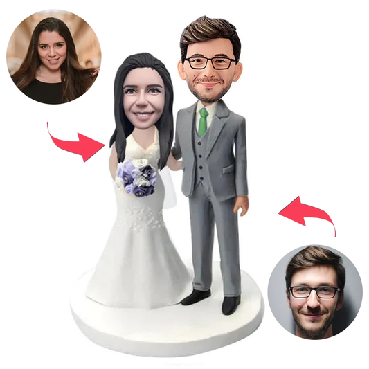 Wedding Happy Couple Custom Bobblehead