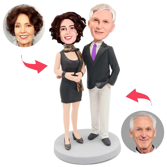 Business Old Couple Dress Formally Custom Bobbleheads