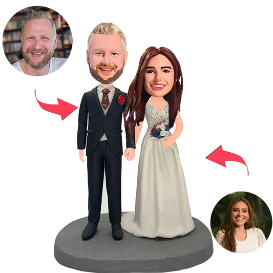 Wedding Dress Couple Custom Bobblehead