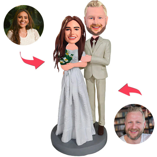 Couple in Wedding Dress Custom Bobblehead
