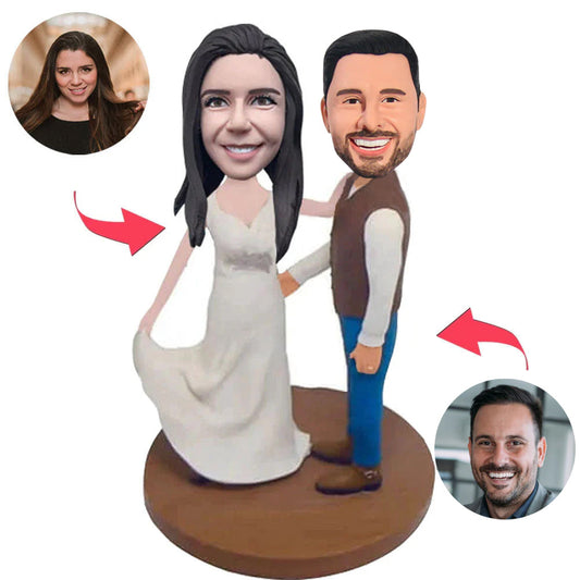 Wedding Gift Happy Couple Custom Bobbleheads