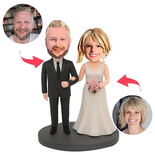 Wedding Couple Newlyweds Custom Bobbleheads