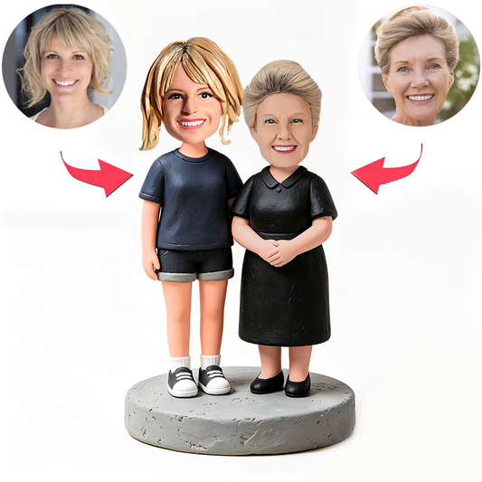 Mom and Grandma Together Custom Bobbleheads