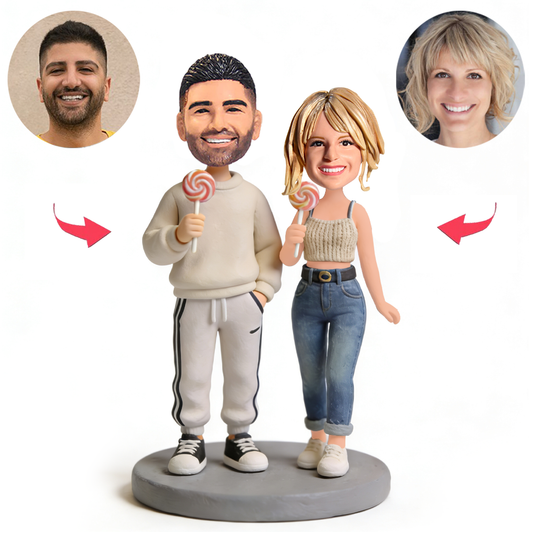 Lollipop Couple Custom Bobbleheads