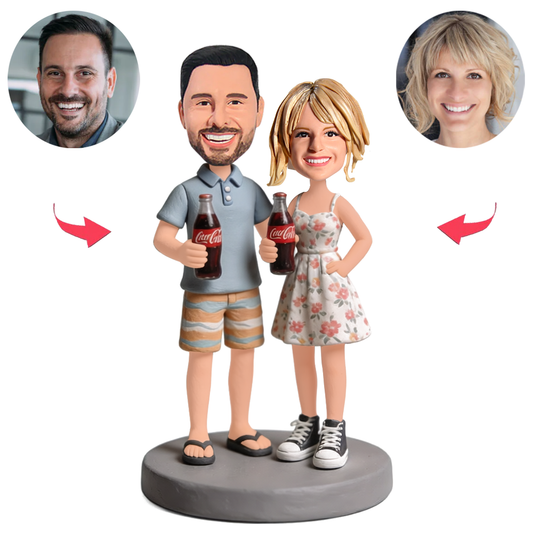 Beach Couples With Coke Custom Bobbleheads