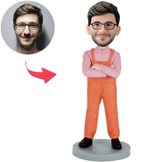 Engineer Wearing Safety Helmet Custom Bobbleheads