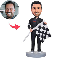 Racer Referee Custom Bobbleheads