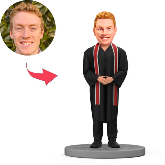 Graduation Man in Bachelor Uniform Custom Bobbleheads