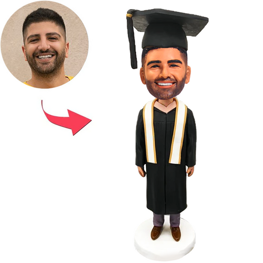 Boy with Graduation Hat Custom Bobbleheads