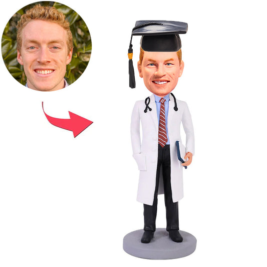 Doctor with Stethoscope Graduation Gifts for Medical Students Custom Bobbleheads