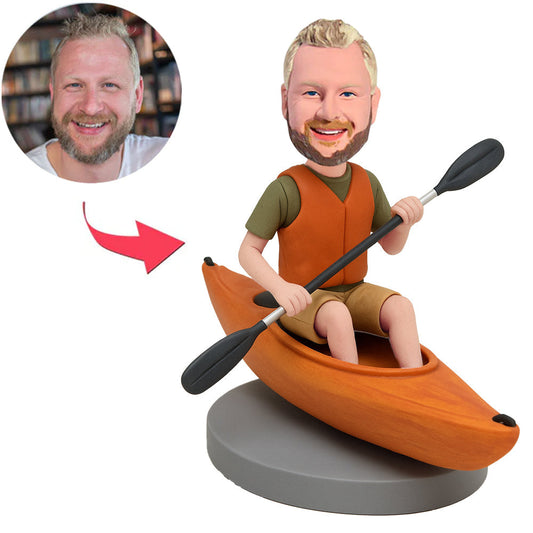 Man with Orange Rowing Custom Bobbleheads