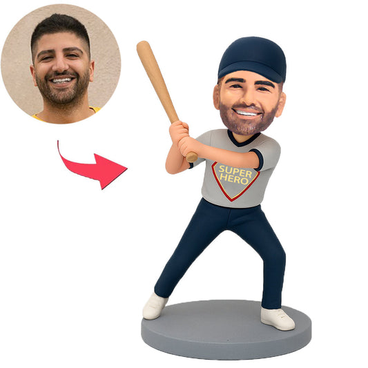 Superhero Baseball Player Custom Bobblehead