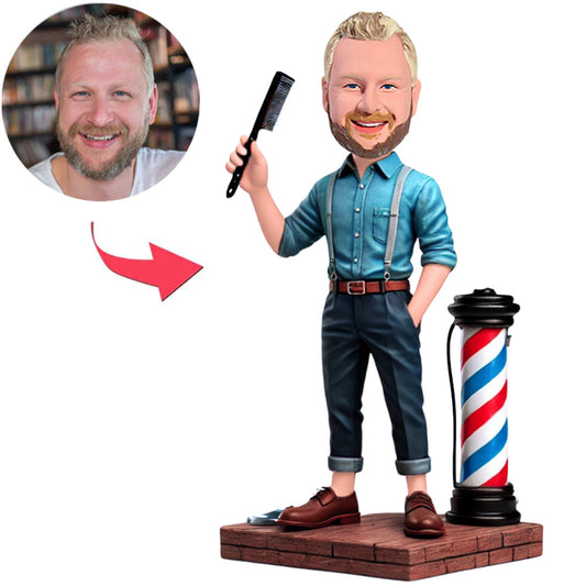 Male Barber Hairdresser Custom Bobbleheads