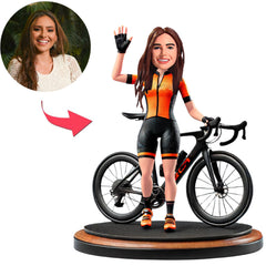 Female Bike Racer Custom Bobbleheads