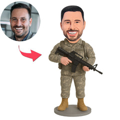 Soldier with Gun Custom Bobbleheads
