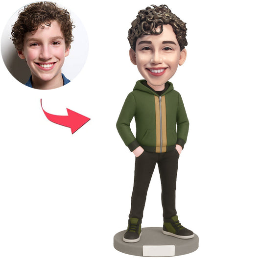 Boy in Green Jacket Custom Bobbleheads