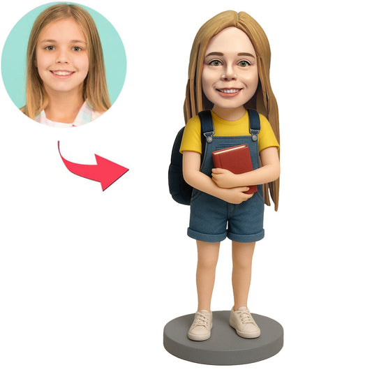 Girl with Schoolbag Custom Bobbleheads