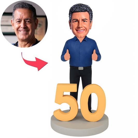 Birthday Gift Happy 50th Birthday Custom Bobbleheads