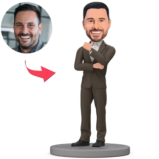 Boss Wearing Watch Custom Bobbleheads