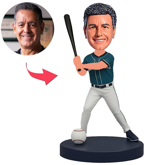 Seattle Mariners Baseball Player Holding Bat Custom Bobbleheads