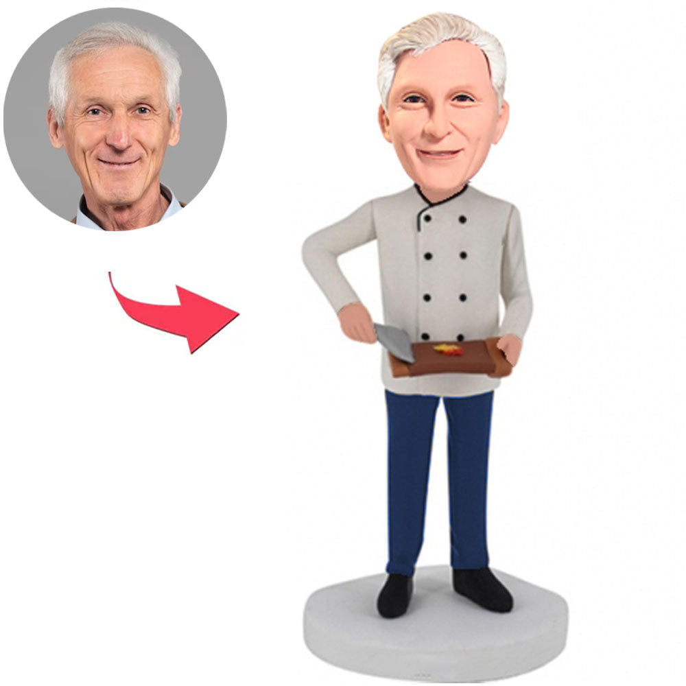 Chef Cooking Western Food Custom Bobbleheads