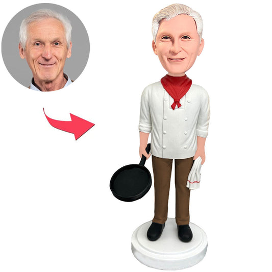 Chef Holding Pot Custom Bobbleheads