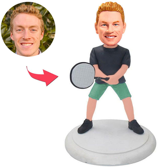 Male Tennis Player Custom Bobbleheads