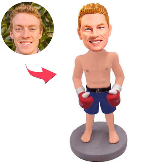 Boxer with Boxing Gloves Custom Bobbleheads